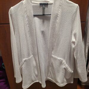 Eileen Fisher white cardigan/jacket petite Medium